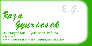 roza gyuricsek business card